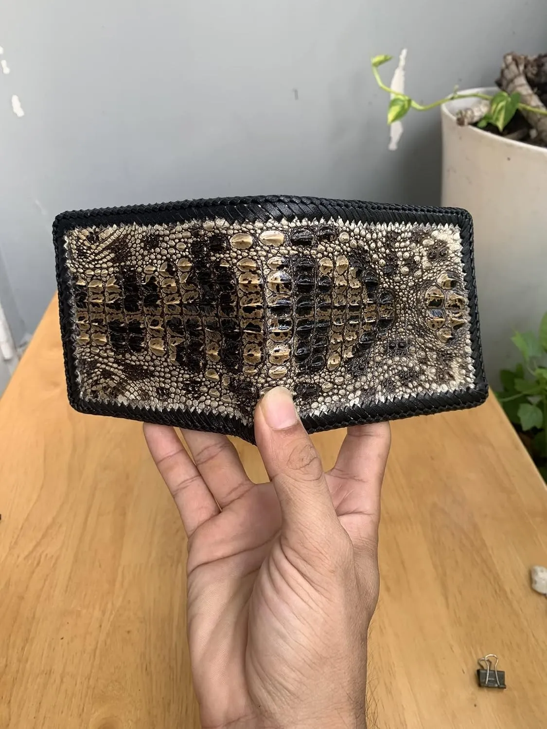 Genuine crocodile leather wallets men alligator leather Wallets for Mens skin mens alligator wallets skin wallet for men (Origin Natural)