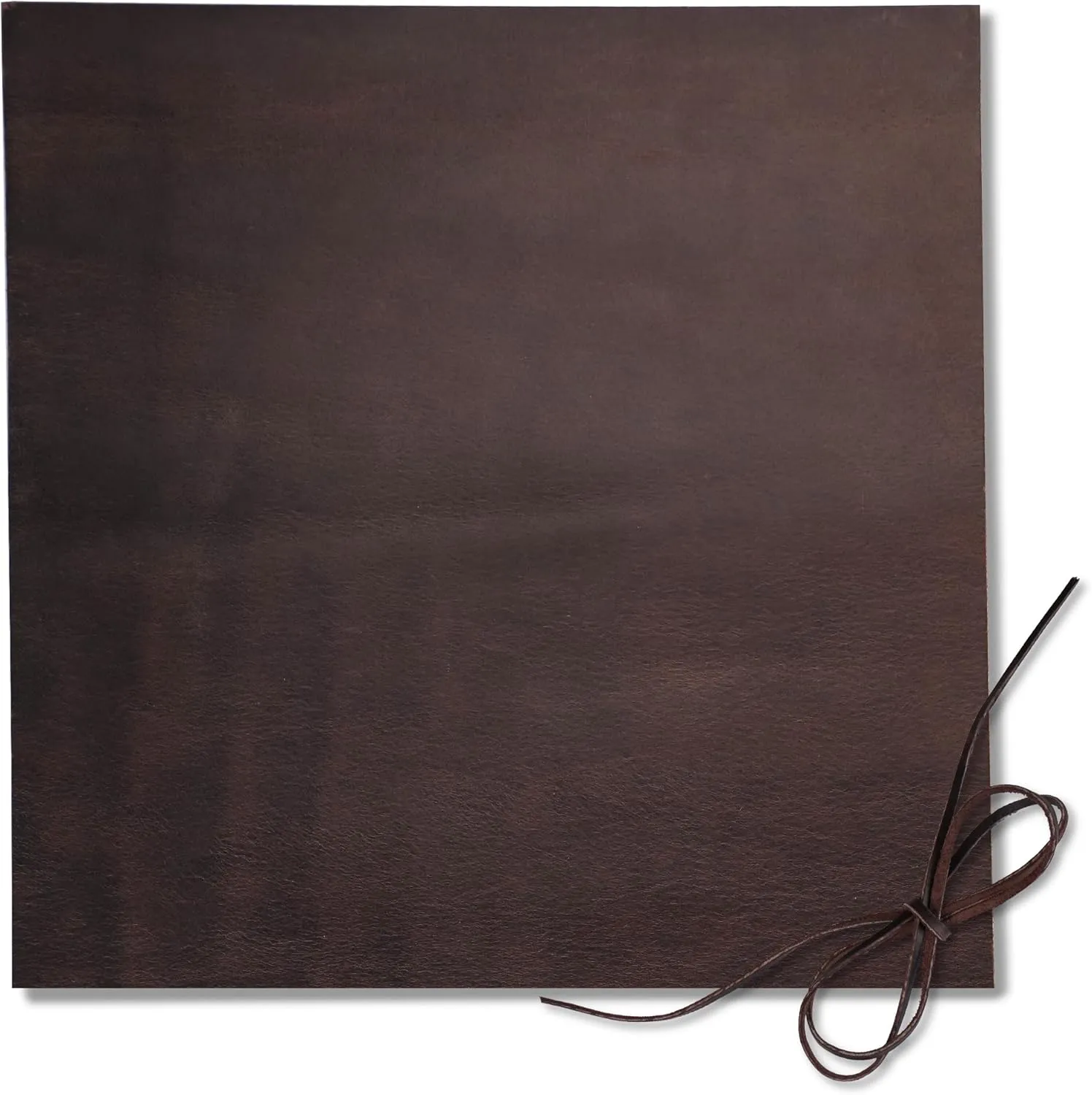 Genuine Leather Sheet - Dark Brown, Soft & Smooth Tooling (12 X 12) - Ideal for Crafts, Wallets & Handbags - Includes 36' Leather Cord - 1.4-1.6mm Thick