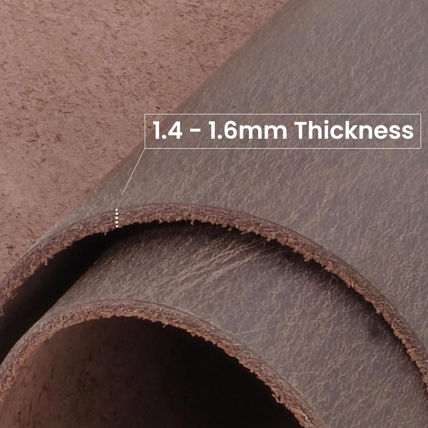 Genuine Leather Sheet - Dark Brown, Soft & Smooth Tooling (12 X 12) - Ideal for Crafts, Wallets & Handbags - Includes 36' Leather Cord - 1.4-1.6mm Thick