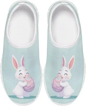 Girls Easter Shoes Kids Slip On Sneakers Cute Running Athlitic Shoes