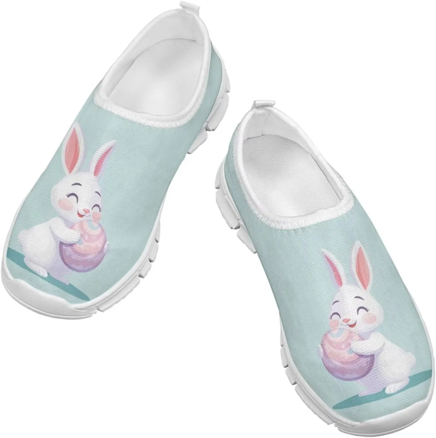 Girls Easter Shoes Kids Slip On Sneakers Cute Running Athlitic Shoes