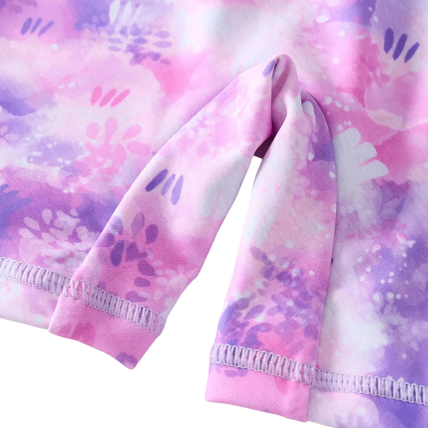 Girls Long Sleeve Rash Guard Swimsuits Zipper Bathing Suits