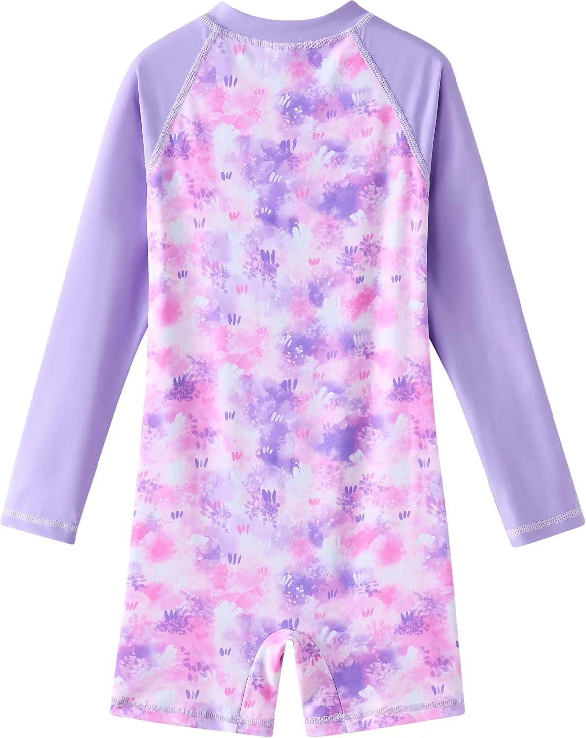 Girls Long Sleeve Rash Guard Swimsuits Zipper Bathing Suits