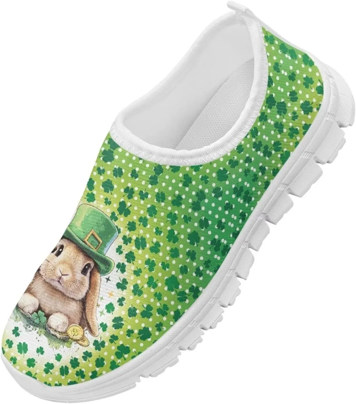 Girls Slip On Sneakers St Patrick's Day Costume Kids Tennis Gym Shoes