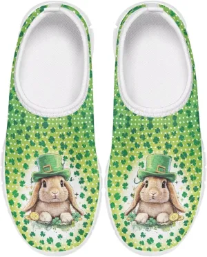 Girls Slip On Sneakers St Patrick's Day Costume Kids Tennis Gym Shoes