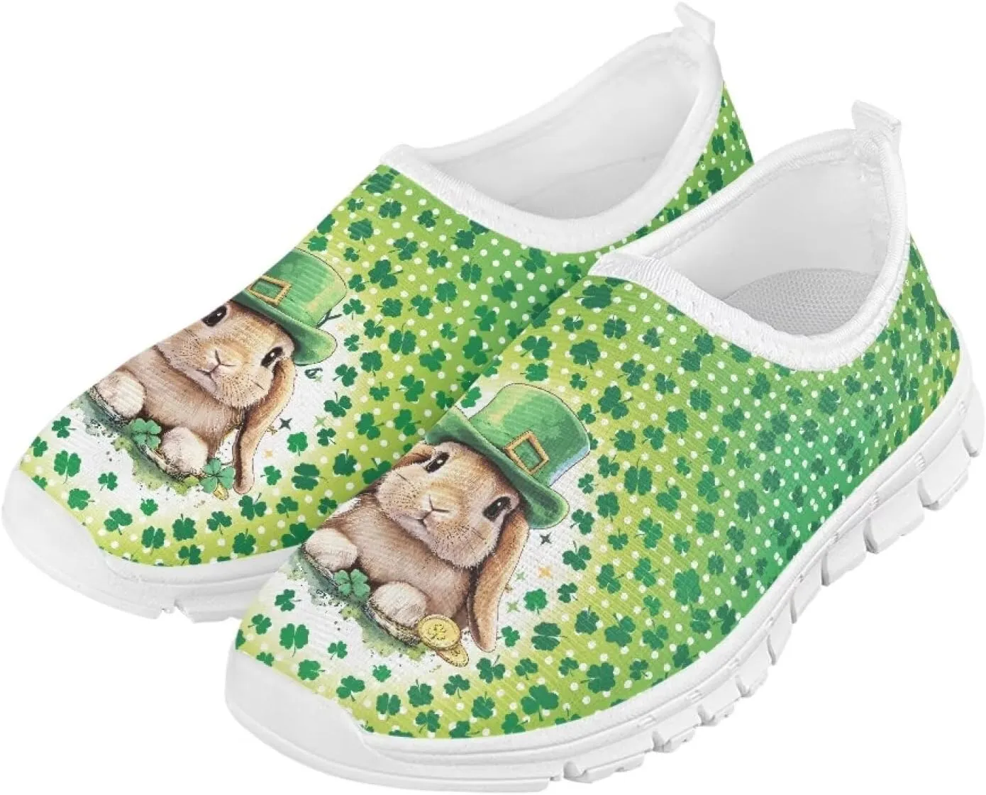 Girls Slip On Sneakers St Patrick's Day Costume Kids Tennis Gym Shoes