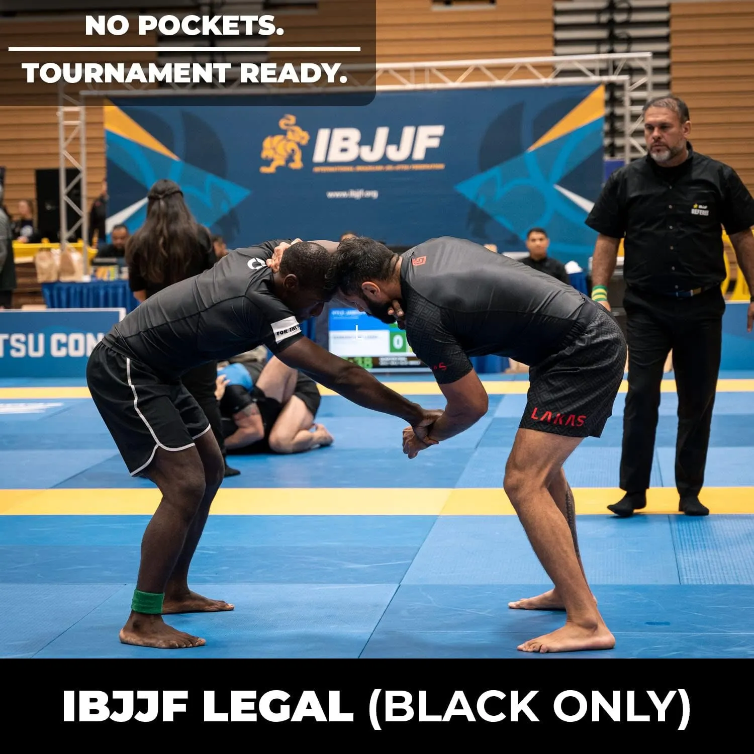 Gold BJJ Pacific Short - No-Gi Jiu Jitsu Fight Shorts