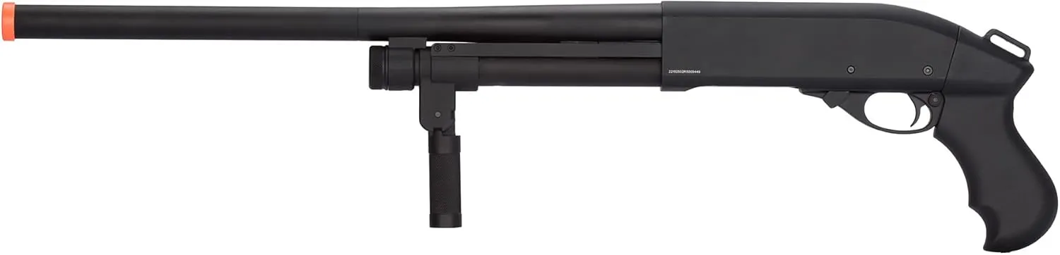 Golden Ball & Eagle M870 3/6-Shot Pump Action Gas Airsoft Shotgun w/Forend Grip - Black