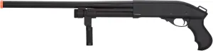 Golden Ball & Eagle M870 3/6-Shot Pump Action Gas Airsoft Shotgun w/Forend Grip - Black