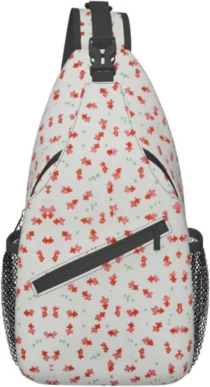 Goldfish Crossbody Bag Fish Shoulder Bag Backpack Cute Sling Bag Funny Chest Casual Daypack for Outdoor