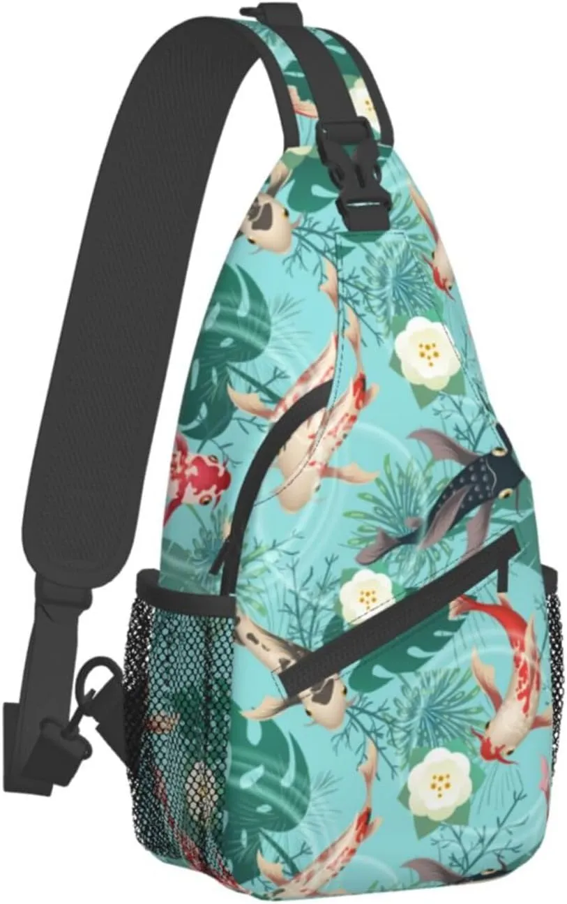 Goldfish Crossbody Bag Fish Shoulder Bag Backpack Cute Sling Bag Funny Chest Casual Daypack for Outdoor