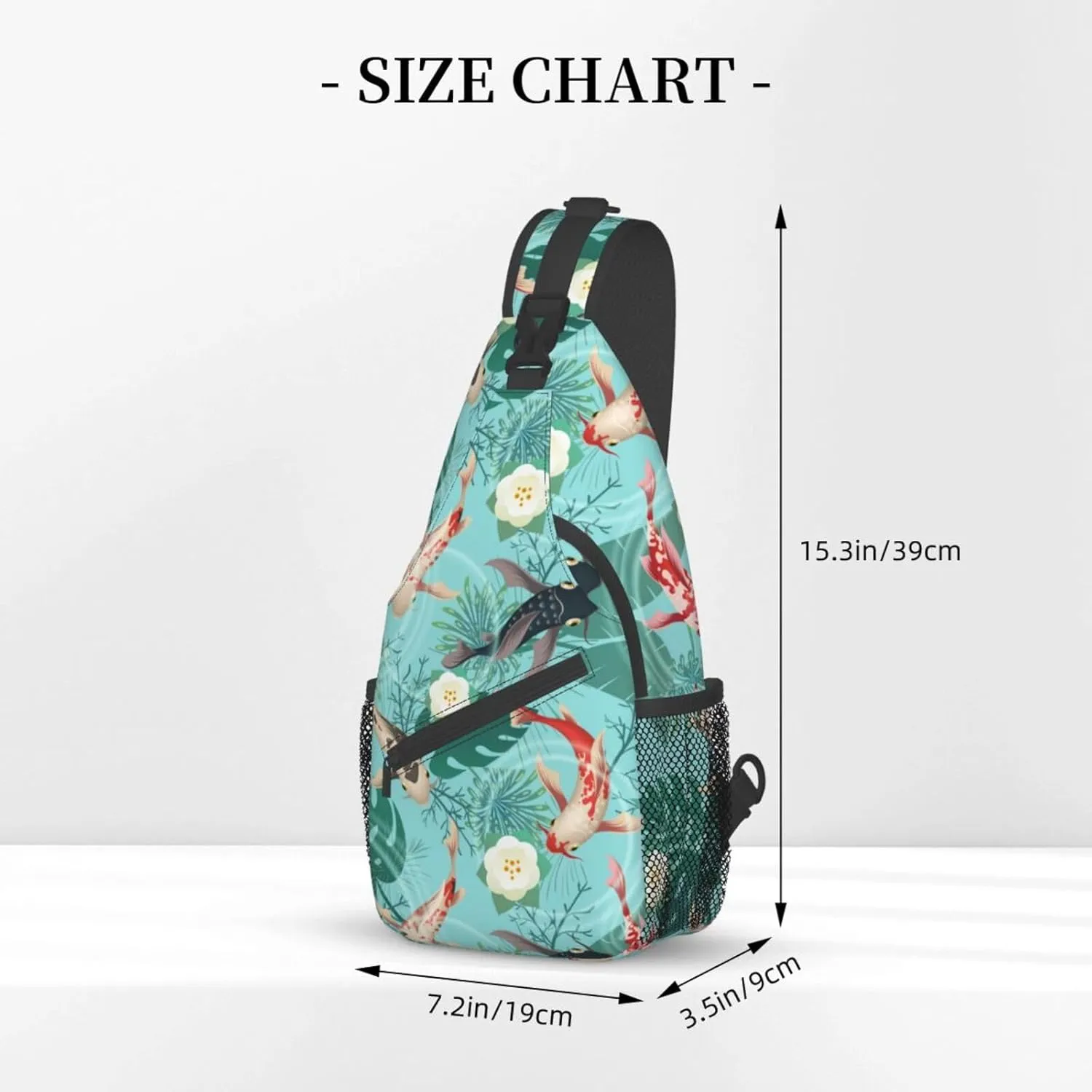 Goldfish Crossbody Bag Fish Shoulder Bag Backpack Cute Sling Bag Funny Chest Casual Daypack for Outdoor