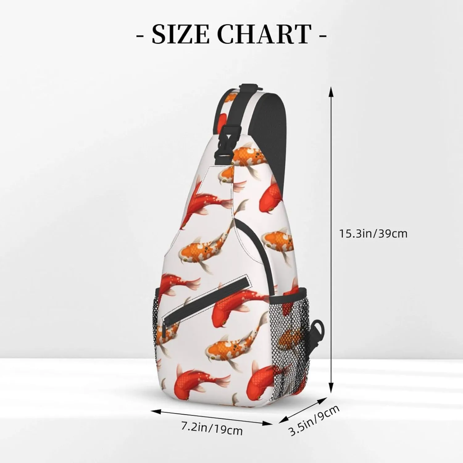 Goldfish Crossbody Bag Fish Shoulder Bag Backpack Cute Sling Bag Funny Chest Casual Daypack for Outdoor
