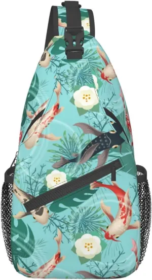 Goldfish Crossbody Bag Fish Shoulder Bag Backpack Cute Sling Bag Funny Chest Casual Daypack for Outdoor