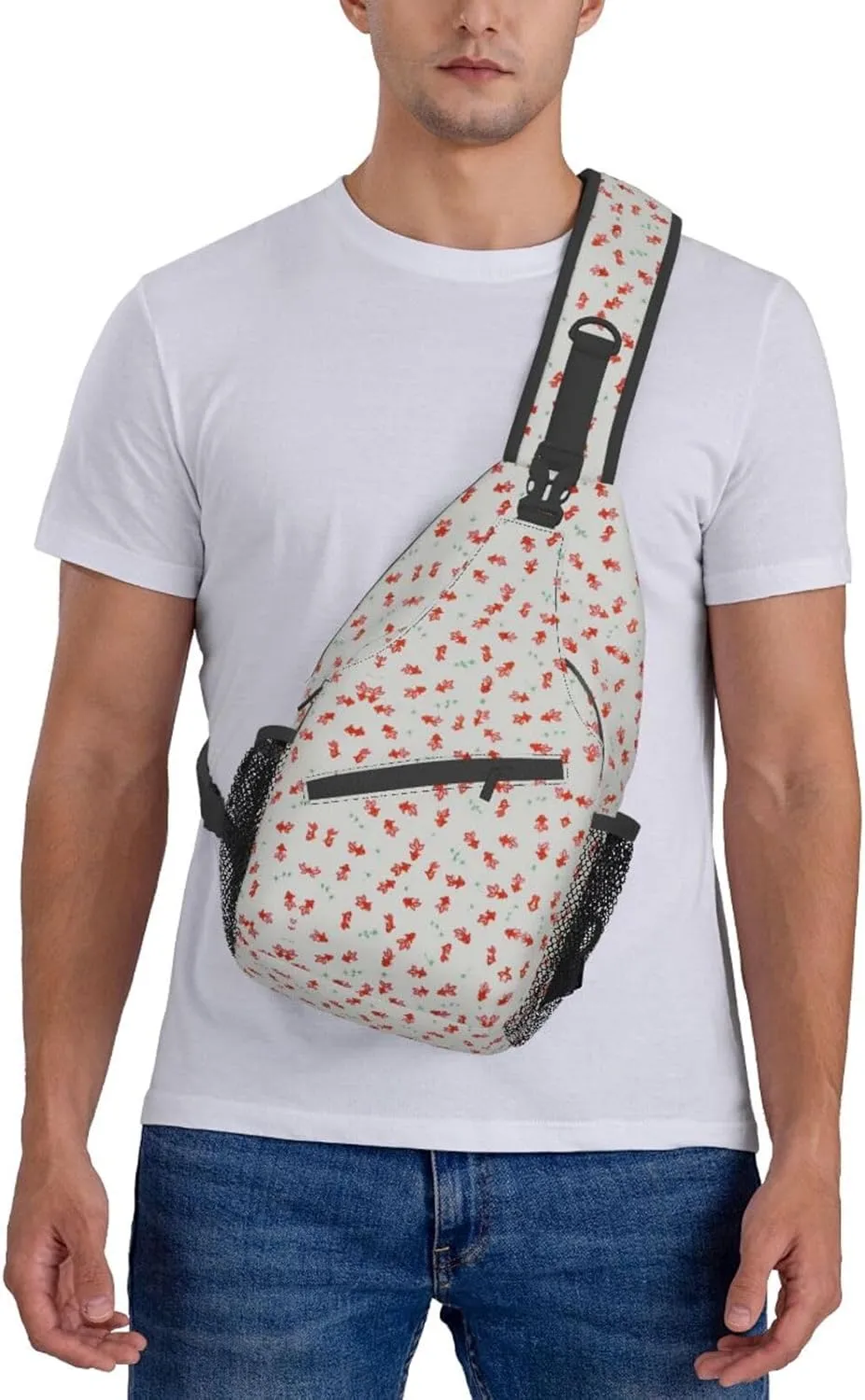 Goldfish Crossbody Bag Fish Shoulder Bag Backpack Cute Sling Bag Funny Chest Casual Daypack for Outdoor