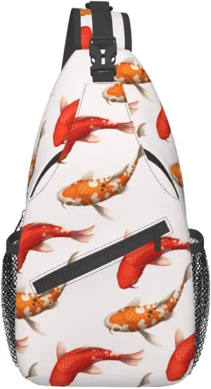 Goldfish Crossbody Bag Fish Shoulder Bag Backpack Cute Sling Bag Funny Chest Casual Daypack for Outdoor