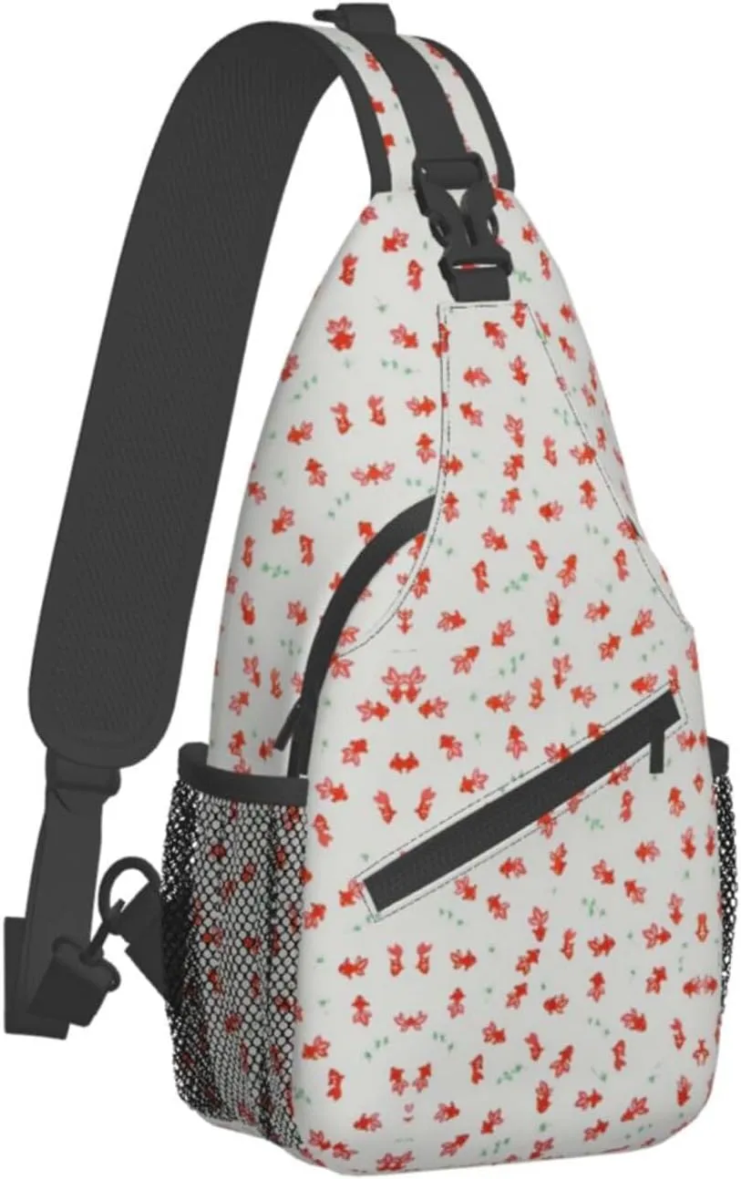 Goldfish Crossbody Bag Fish Shoulder Bag Backpack Cute Sling Bag Funny Chest Casual Daypack for Outdoor