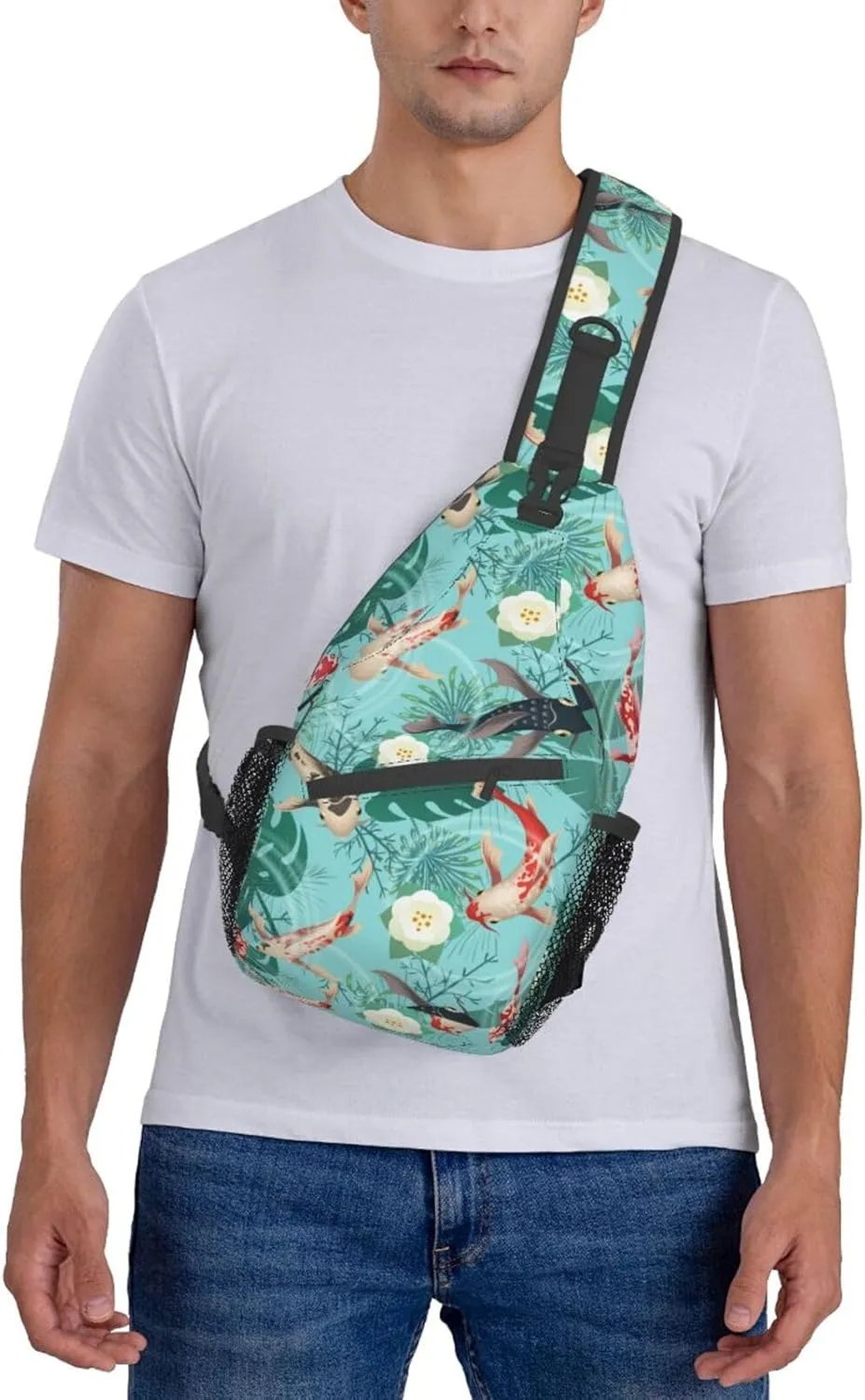 Goldfish Crossbody Bag Fish Shoulder Bag Backpack Cute Sling Bag Funny Chest Casual Daypack for Outdoor