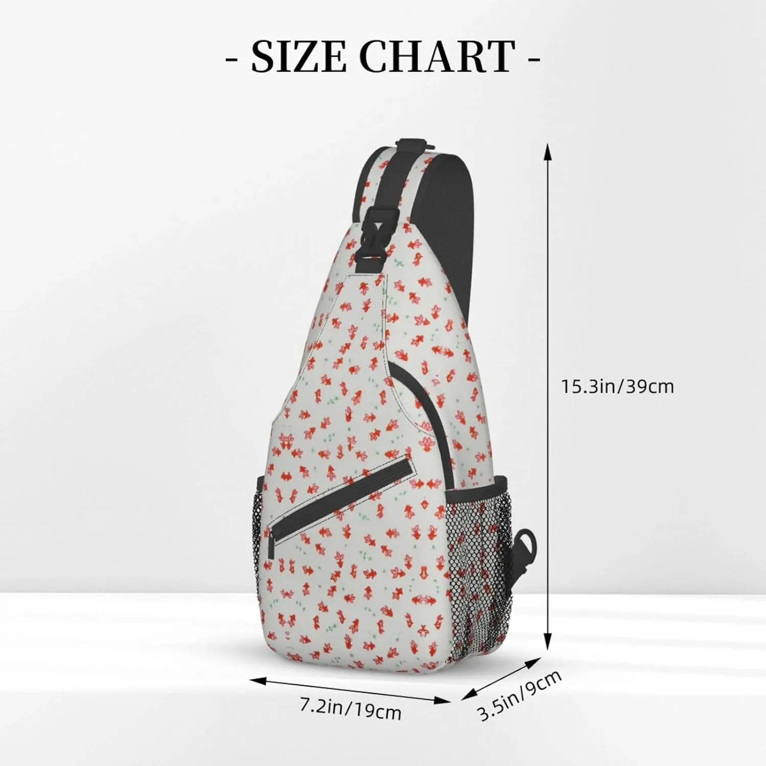 Goldfish Crossbody Bag Fish Shoulder Bag Backpack Cute Sling Bag Funny Chest Casual Daypack for Outdoor