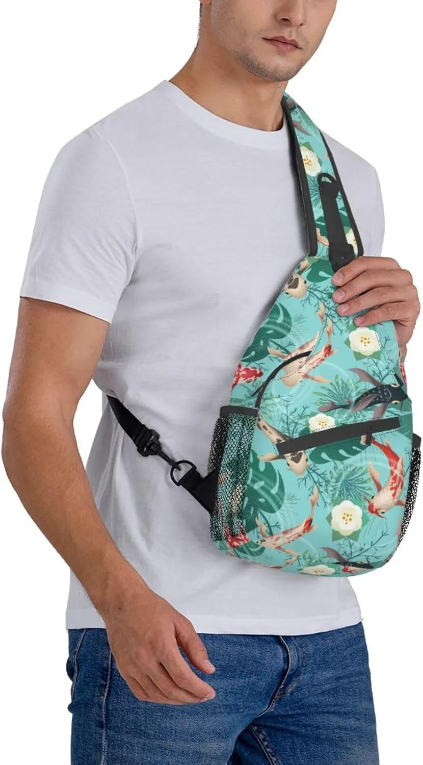 Goldfish Crossbody Bag Fish Shoulder Bag Backpack Cute Sling Bag Funny Chest Casual Daypack for Outdoor