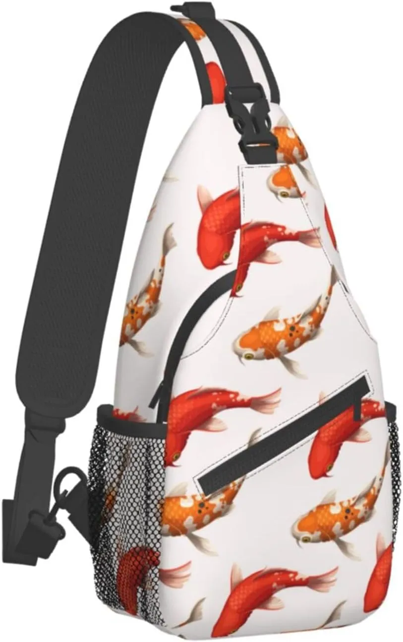 Goldfish Crossbody Bag Fish Shoulder Bag Backpack Cute Sling Bag Funny Chest Casual Daypack for Outdoor