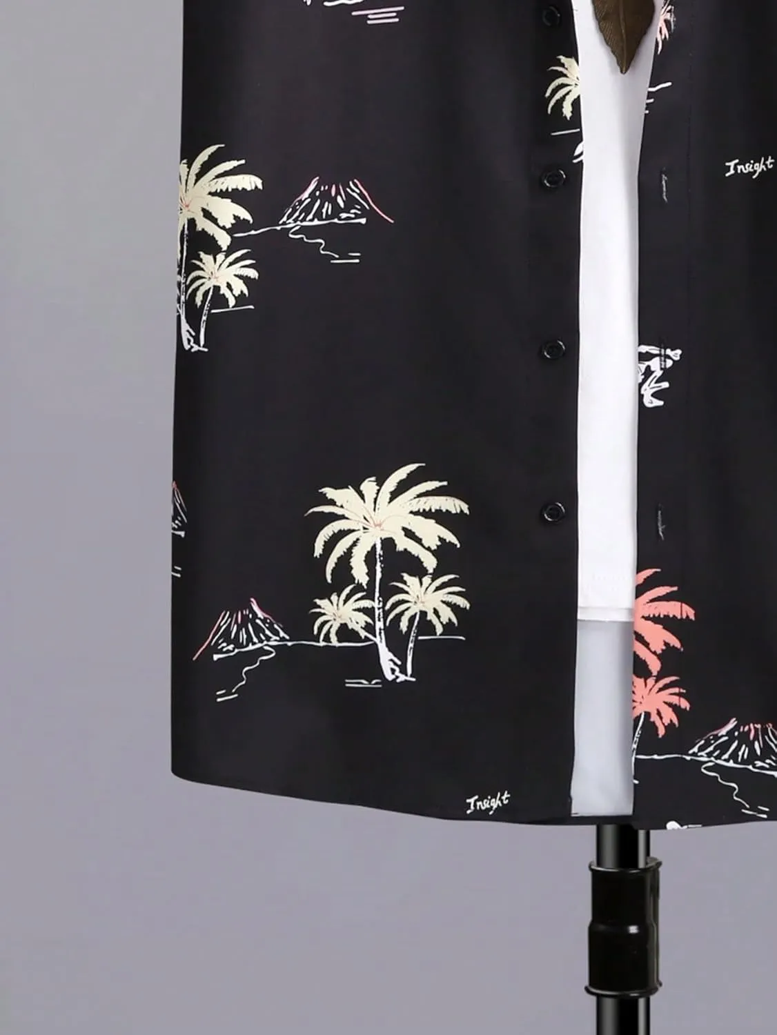 GORGLITTER Men's 2 Piece Vacation Beach Outfits Floral Button Down Shirt and Shorts Cruise Attire Sets