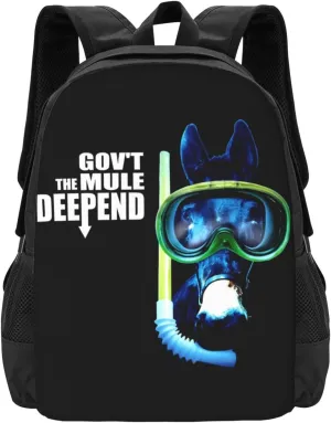 Gov't Rock Mule Band Backpack Large Capacity Backpacks Minimalist Leisure Travel Daypack 16.5 inch