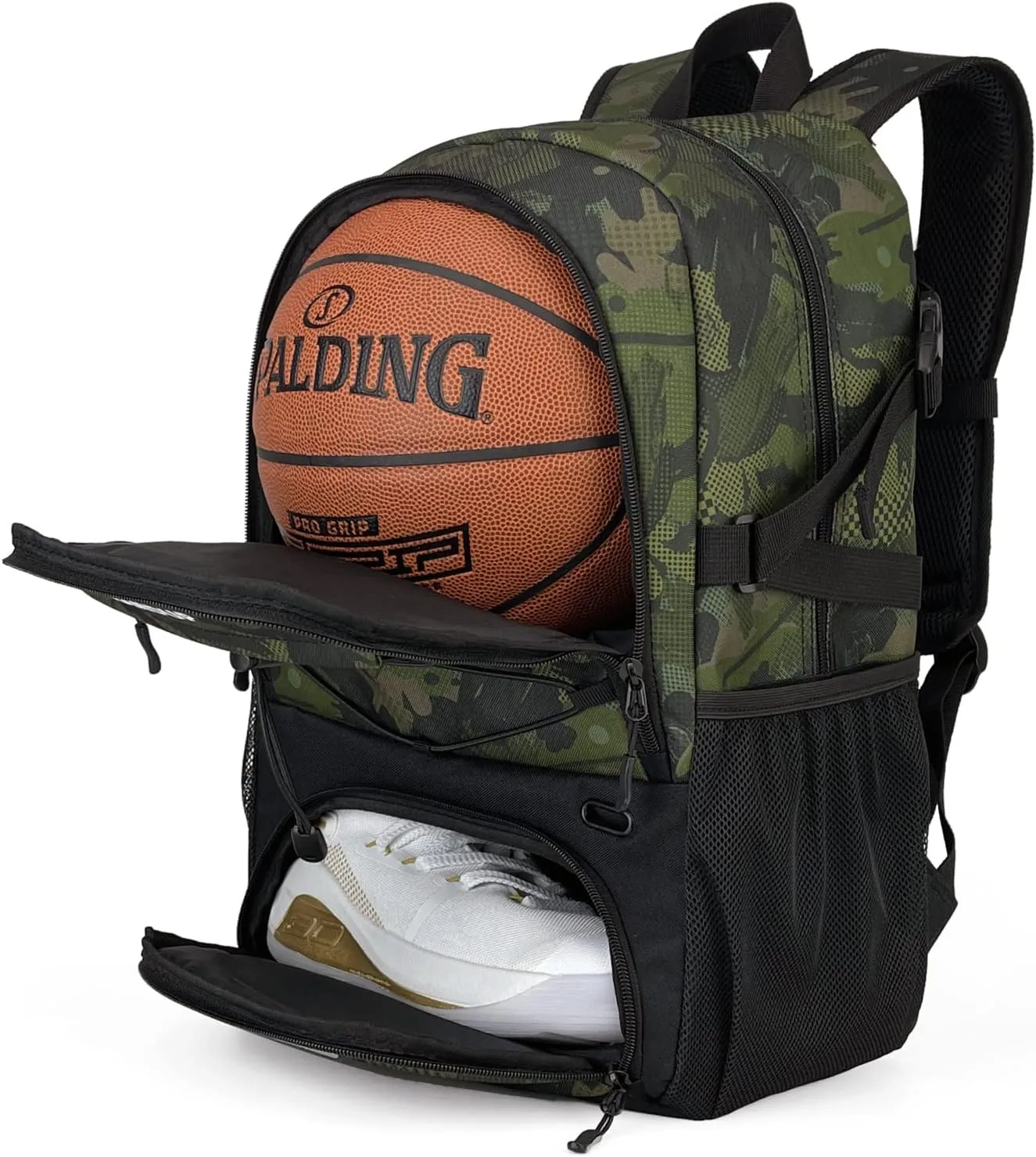 GRANDUP Basketball backpack with ball and shoes compartment Fit Volleyball, soccer, Swim, Gym, Travel, and School, large capacity sports training equipment bags