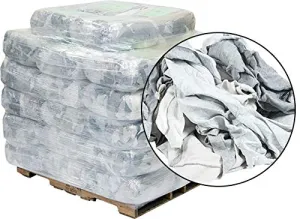 Gray Recycled Sweatshirt Rags - 40 Anti-Slip 25lb Bags - 1000 Pounds - by RagLady