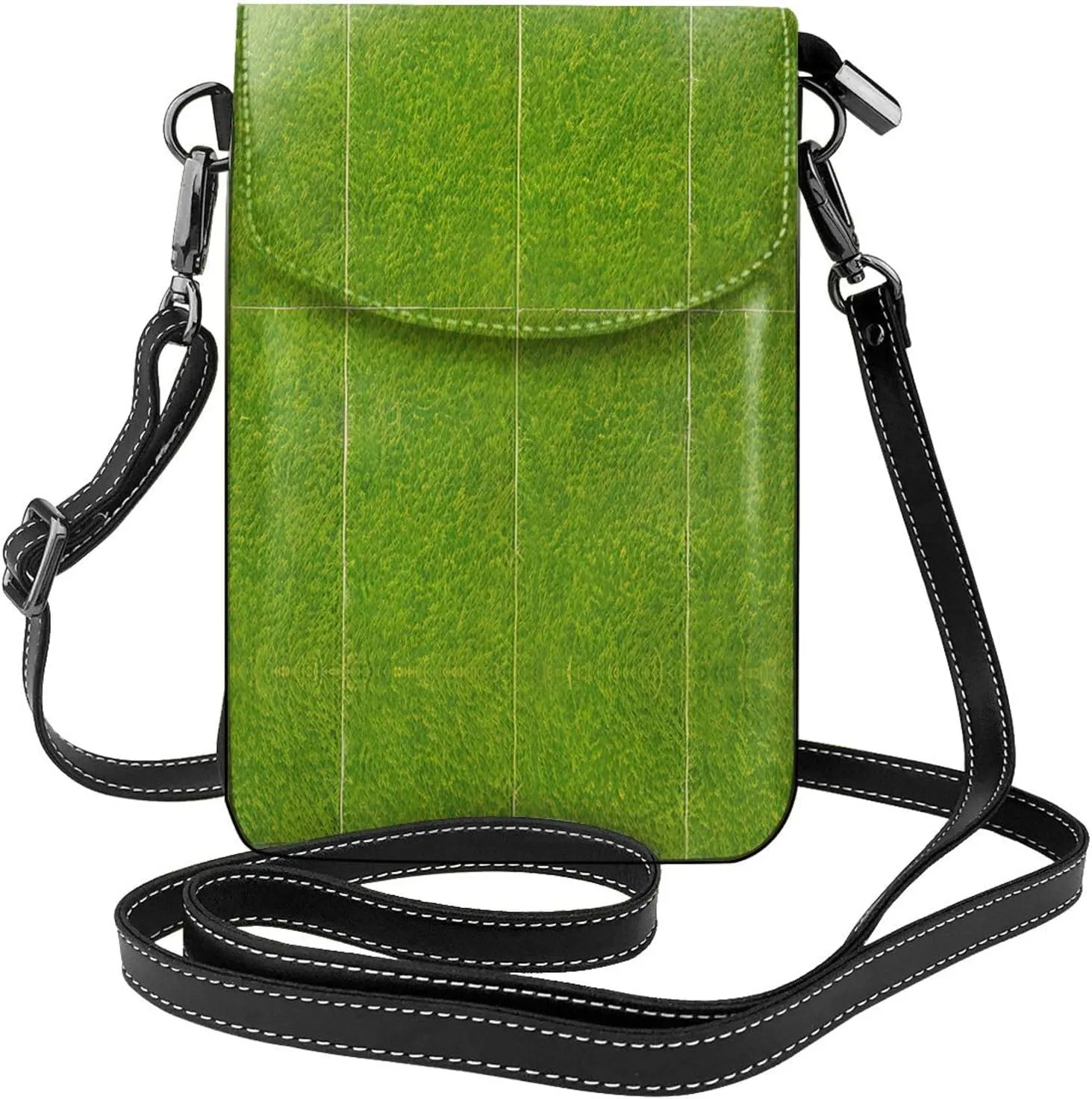 Green Grassland Printed Women's Crossbody Phone Bag - Perfect for Travel and Shopping