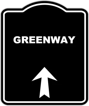 GREENWAY Black Sign Arrow Up Aluminum Composite Sign 15 x 18 inches