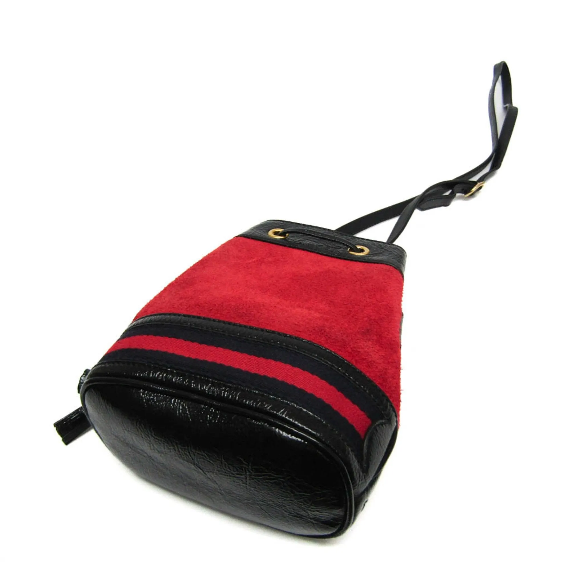 Gucci Drawstring Red Suede Bag