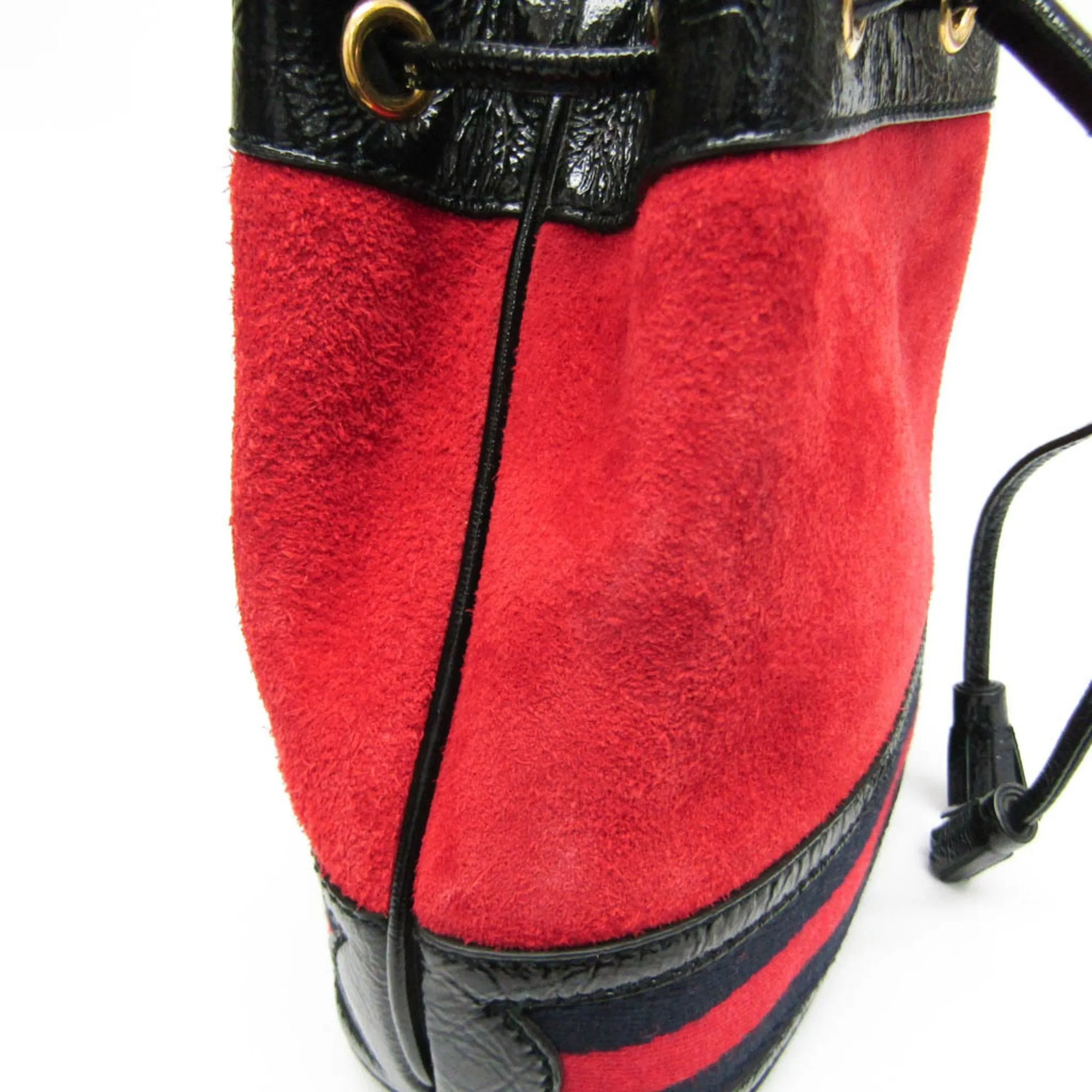 Gucci Drawstring Red Suede Bag