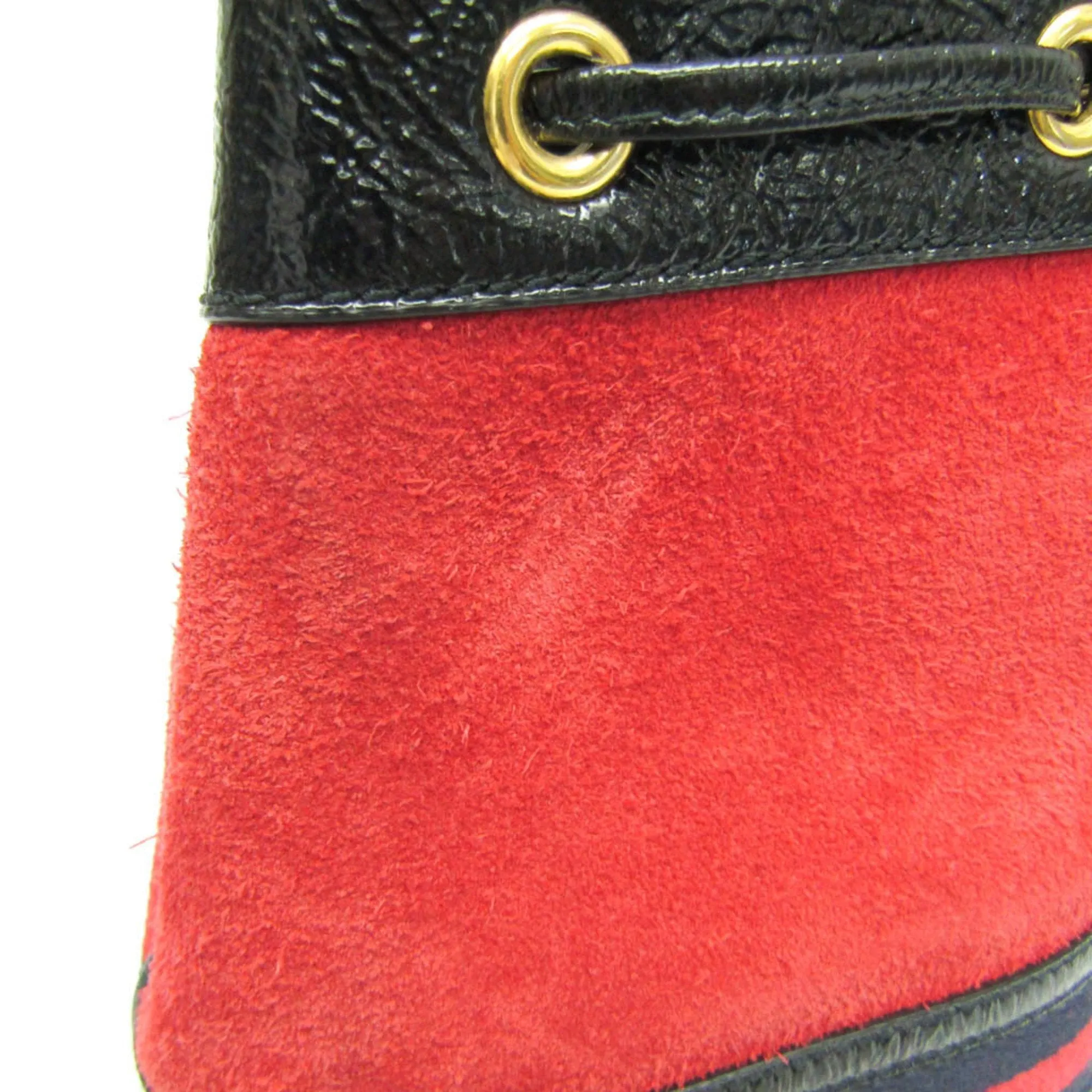 Gucci Drawstring Red Suede Bag