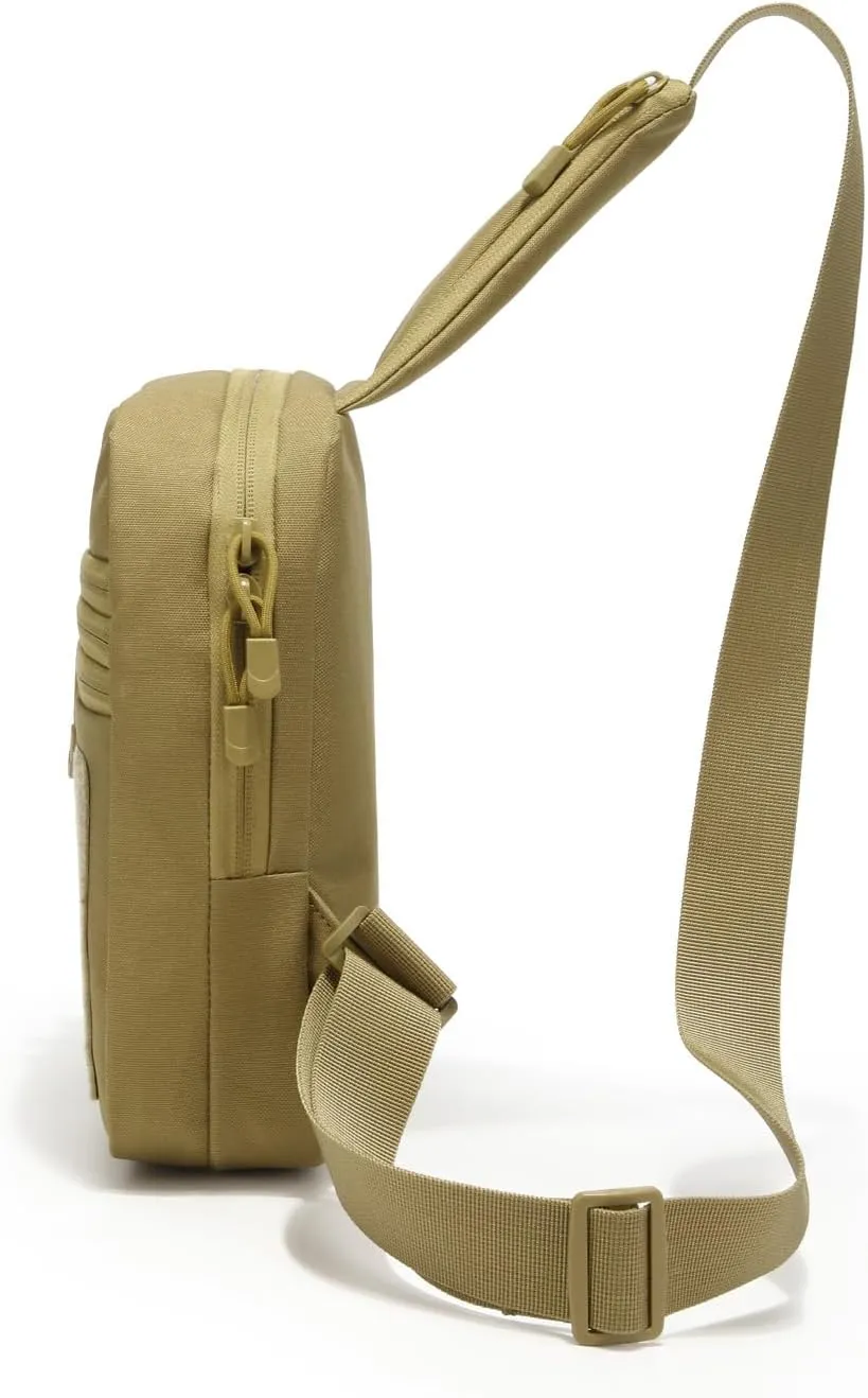 Gun Bag for Handguns, Tactical Sling Bag for Men CCW Shoulder Crossbody Bag Chest Pack Range Bags with Holster