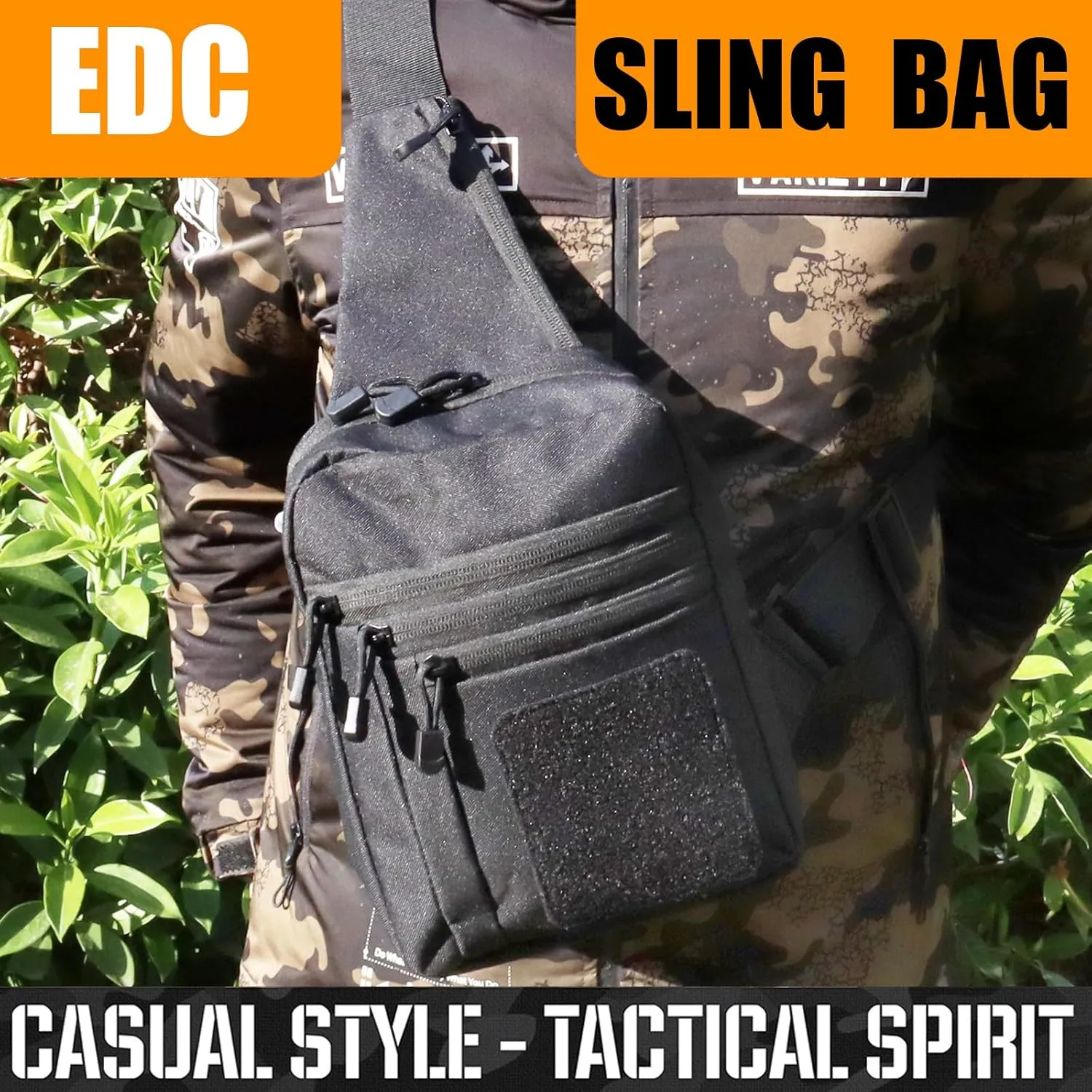 Gun Bag for Handguns, Tactical Sling Bag for Men CCW Shoulder Crossbody Bag Chest Pack Range Bags with Holster