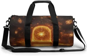 Gym Bag 17in for Men Women, Waterproof Foldable Sports Organizer, Durable Workout Travel Duffle Bag, Portal of Stars-37