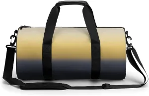 Gym Bag 17in for Men Women, Waterproof Foldable Sports Organizer, Durable Workout Travel Duffle Bag, Twilight Horizon Gradient-1341