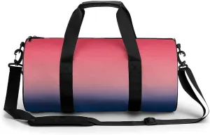 Gym Bag 17in for Men Women, Waterproof Foldable Sports Organizer, Durable Workout Travel Duffle Bag, Twilight Horizon Gradient-1350