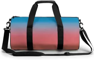 Gym Bag 17in for Men Women, Waterproof Foldable Sports Organizer, Durable Workout Travel Duffle Bag, Warm Sunset Shift-1680