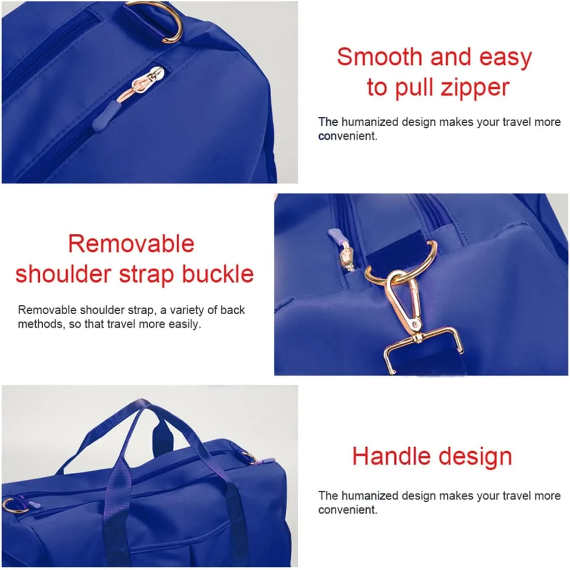 Gym Bag Wet and Dry Sport Bags with Shoe Compartment Travel Bag Waterproof Cute Gym Bag for Women and Men Training Tote Yoga Bag(Blue)