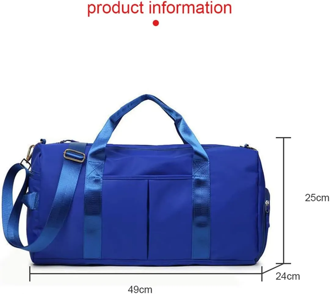 Gym Bag Wet and Dry Sport Bags with Shoe Compartment Travel Bag Waterproof Cute Gym Bag for Women and Men Training Tote Yoga Bag(Blue)