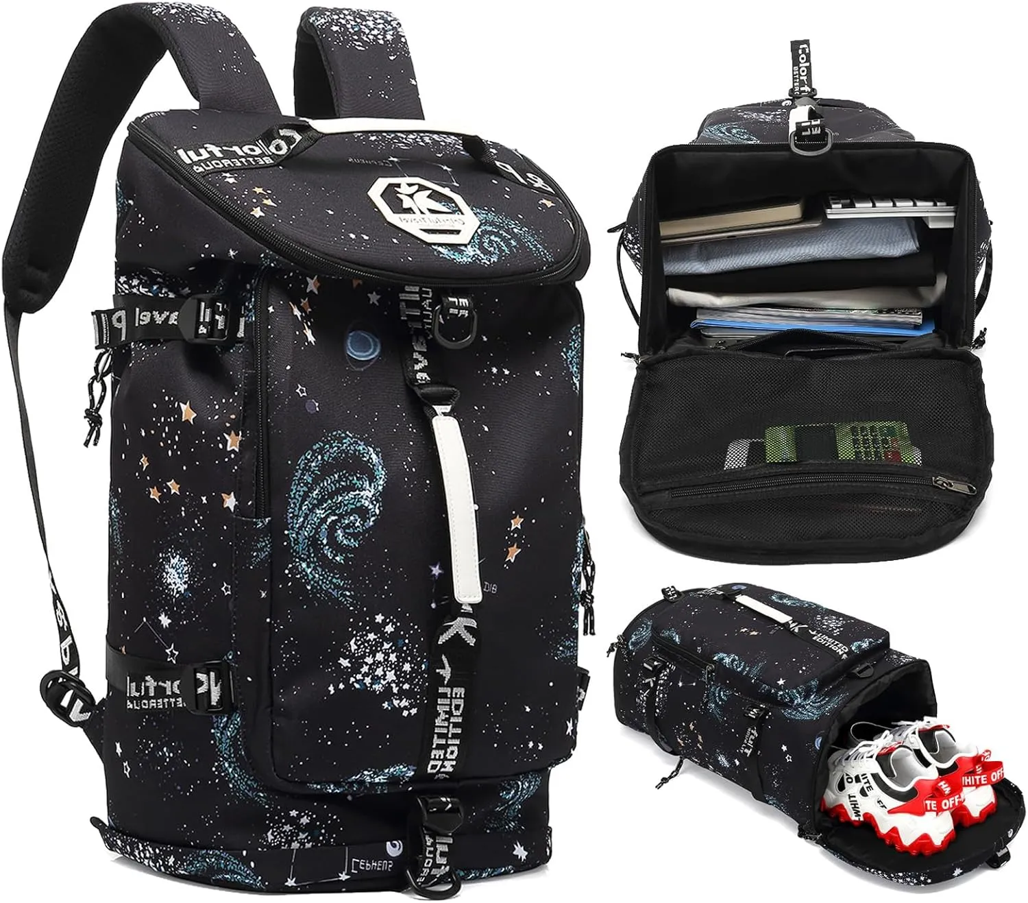 gym duffel bag backpack wrestling bag with shoe compartment 4 kinds of back method waterproof sports walking laptop