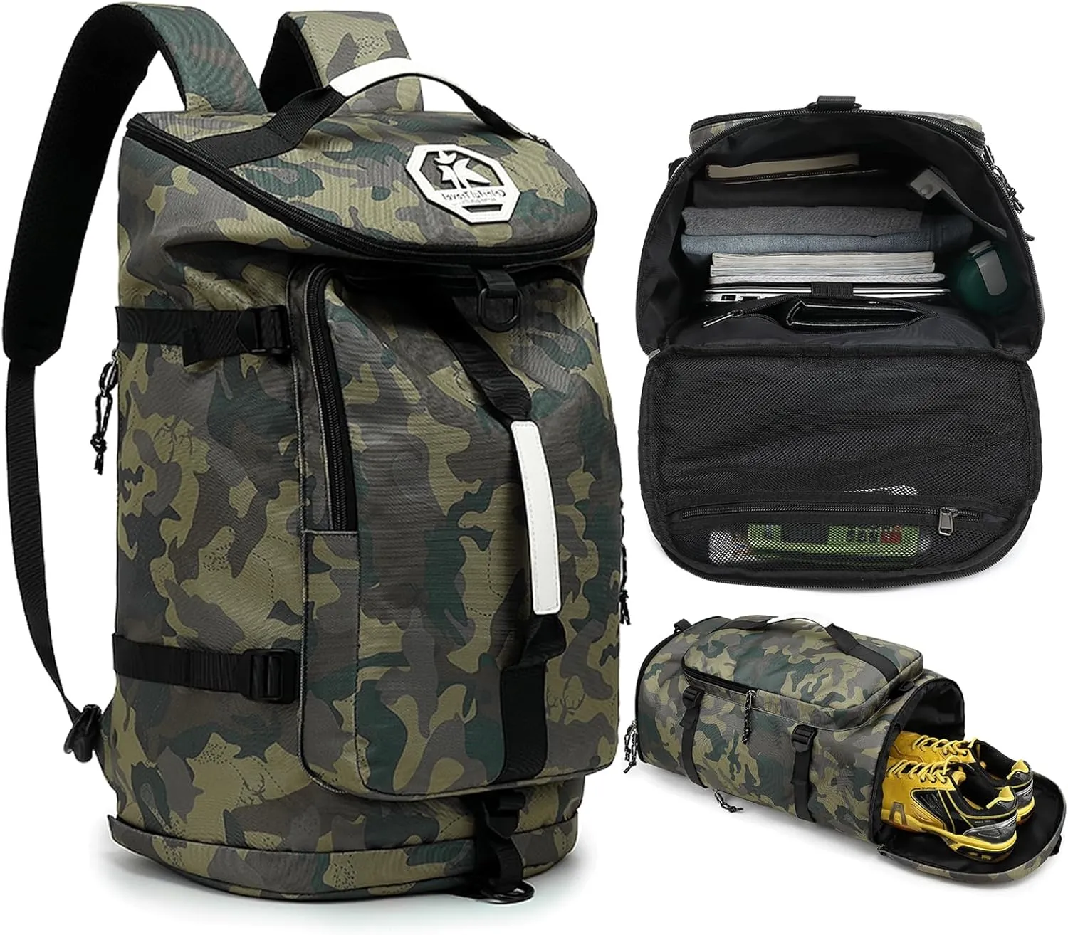 gym duffel bag backpack wrestling bag with shoe compartment 4 kinds of back method waterproof sports walking laptop