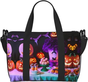 Halloween Carnival Party Print Versatile Travel Duffel Bag,The Companion For Business And Personal Trips