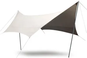 Hammock Rain Fly, Camping Tarp Set, Camping Tarp with Poles, Silver Glue Butterfly Tent Outdoor, Waterproof Tent Tarp, Sun and Rain Canopy for Picnic,Beach, Outdoor Activities(Vinyl)
