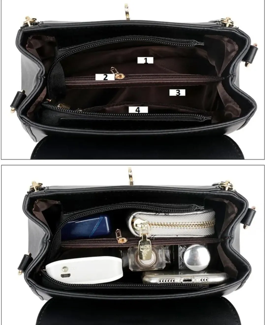 Hand & Crossbody Bag with Twist Lock.