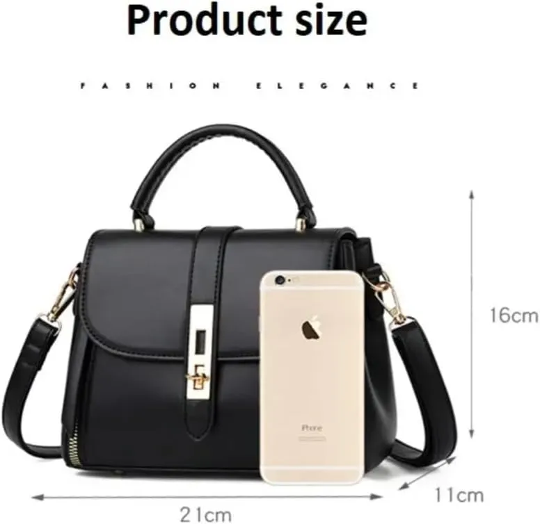 Hand & Crossbody Bag with Twist Lock.