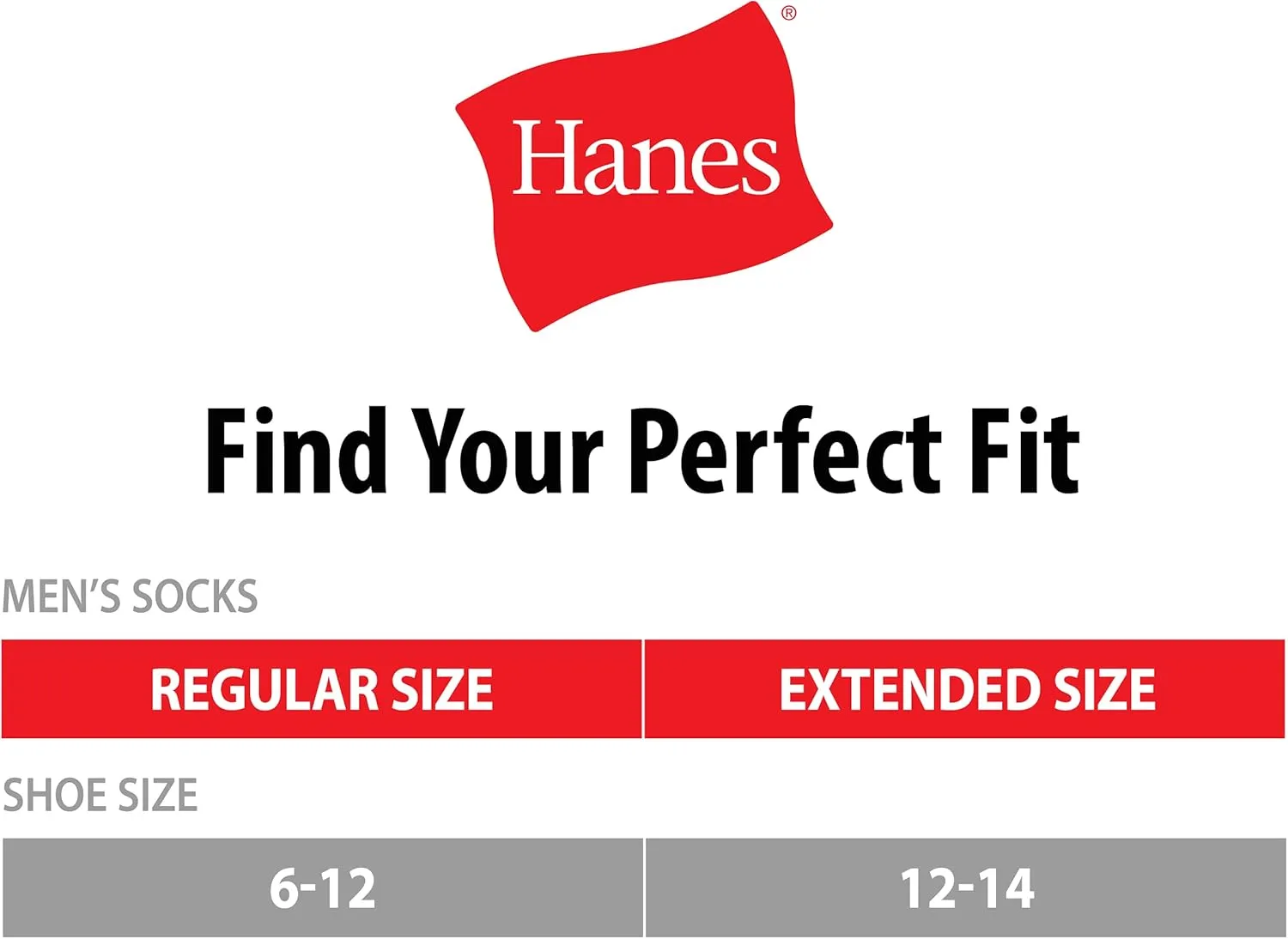 Hanes Men's Work Socks, 6-Pack