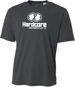 Hardcore Men's Short Sleeve Rash Guard Surf Shirt - Relaxed Fit Swimwear Designed for Combined Comfort and Performance